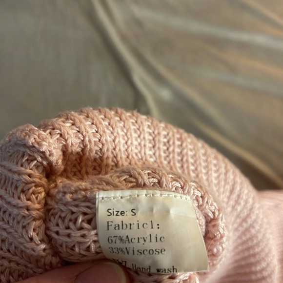 Stargaze - boatneck soft pink crop sweater - Small - Picture 3 of 4